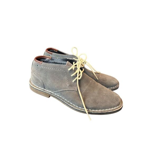 Reaction Kenneth Cole Suede Chukka Desert Boots For Men Size 8 Gray Lace-Up - Picture 1 of 9